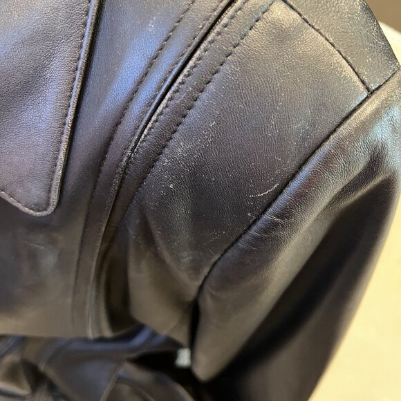 Jacqueline Ferrar Black Genuine Lambskin Leather Jacket M - Picture 4 of 10